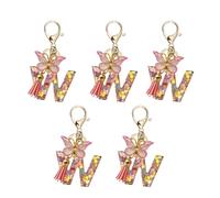 Giwnhvx Ciondolo con Lettera Stile W Rosa Carino con Iniziale