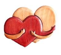 Giwnhvx Ciondolo d' di San Courtyard Pendenti in Legno a Forma di Cuore Regali Artigianali C