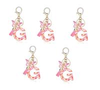 Giwnhvx Ciondolo da in Epossidico con Lettera G, Moda Rosa, Chiave