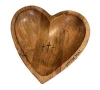 Giwnhvx Ciotola a forma di cuore, funzionale e da collezione, realizzata a mano, in legno, per servire caramelle, noci, dessert, frutta, facile da installare, facile da usare