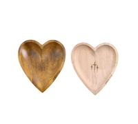 Giwnhvx Ciotola di preghiera in legno a forma di cuore, ciotola di pasta in legno, ciotola di benedizione a forma di cuore, regali religiosi di Natale cristiani per donne e