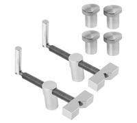 Giwnhvx Clip da scrivania per la lavorazione del legno, fissaggio rapido, strumento di bloccaggio rapido per foro da 19 mm, strumento per la lavorazione del legno, facile da usare, argento
