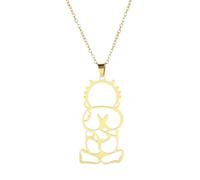 Giwnhvx Collana con schiena da ragazzo in Palestina, pendente, alla moda, regalo per donne e