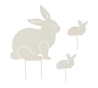 Giwnhvx Collezione di Decorativi da Giardino in per Prato e Decorazioni, Dimensioni Assortite, Famiglia, 3 Pezzi di Coniglio Facile da Installare