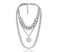 Giwnhvx Collo Cubano Punk Collana Catena Spesso Esagerato Ciondolo Moda
