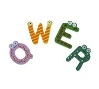 Giwnhvx Colore Moda Magnetica Alfabeto Calamite in Legno Frigorifero Bambini Educativi + Fascette per