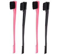 Giwnhvx Combinazione di Pettine Controllo Bordo Doppio Lato Pacchetto 4 Pezzi Rosa e Nero