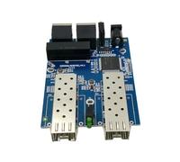Giwnhvx Commutatore di fibra di Gigabit Ethernet 2RJ45 UTP 2SFP Fibra Gigabit Convertitore multimediale ottico 2SC 2RJ45 Ethernet 10/100/1000M