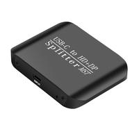Giwnhvx Compatibile con USB C a + Splitter DP, Splitter 8K, Splitter DisplayPort MST, Splitter Tipo C per doppio monitor esteso