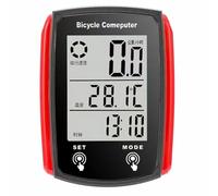 Giwnhvx Computer della bicicletta Bike Computer impermeabile tachimetro contachilometri Ciclismo Cronometro Sostituzione Bicicletta Nero + Rosso