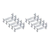 Giwnhvx Confezione da 10 Pezzi Bacchette nel Lega di Cucchiaio Forchette Coltelli Rastrelliera Set, Supporto per Gatti con Papillon