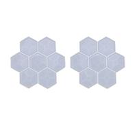 Giwnhvx Confezione da 16 stampi per sottobicchieri esagonali in silicone, stampo in resina siliconica