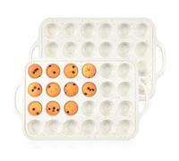 Giwnhvx Confezione da 2 mini stampi per muffin, mini stampi per cupcake con telaio rinforzato, 24 cavità, mini muffin in silicone con rivestimento antiaderente