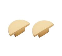 Giwnhvx Confezione da 2 pomelli in ottone massiccio per cassettiera, pomelli e maniglie a semicerchio per armadietti da cucina, manopole dorate per armadi e cassetti, facili da usare