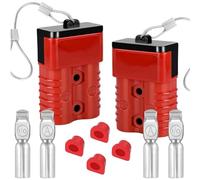 Giwnhvx Confezione da 2 Spine e Connettori a Collegamento per Batteria da 175 Amp, Batteria Calibro 1/0-4, Disconnessione per Verricello, Rimorchio