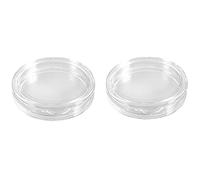 Giwnhvx Confezione da 20 capsule piccole rotonde in plastica trasparente, 24 mm e 27 mm