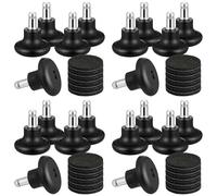 Giwnhvx Confezione da 20 piedini a campana per sedia da ufficio senza ruote, ruote girevoli di ricambio per sedia a rotelle fisse