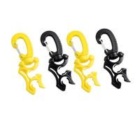 Giwnhvx Confezione da 4 clip per tubo per immersioni ARA Clip per tubo flessibile, doppio supporto per tubo da immersione BCD con fibbia a moschettone