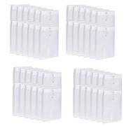 Giwnhvx Confezione da 48 buste in plastica trasparente, espandibili, con chiusura a bottone e laccetto, formato A4