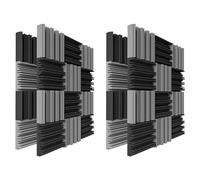 Giwnhvx Confezione da 48 pannelli autoadesivi in schiuma fonoassorbente, 30,5 x 30,5 x 5,1 cm, imbottitura fonoassorbente ad alta resilienza