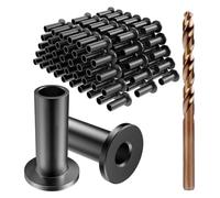 Giwnhvx Confezione da 50 manicotti protettivi in acciaio inossidabile per ringhiere cavi da 1/8", 5/32" o 3/16", per pali in legno/composito
