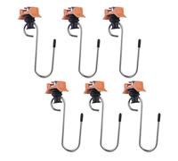 Giwnhvx Confezione da 6 autocarri, ganci in metallo, per raccordi per binari aerei, accessori per il trasporto di fissaggio del carico, facili da installare