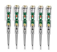 Giwnhvx Confezione da 6 tester di tensione, penna rilevatore di tensione AC, tester per circuiti da 70-250 V, cacciavite elettrico, penna rilevatore di tensione a induzione