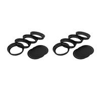 Giwnhvx Confezione da 8 teglie rotonde per quiche, 12,7 cm, perforate, antiaderenti, con fori, per torte, torte e quiche
