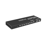 Giwnhvx Convertitore di Distributore Audio Video Full HD 4K HD Uscita 1080P 8 Host Condividere Un Set di Tastiera, Mouse, Monitor