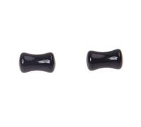 Giwnhvx Coppia di tappi per orecchie in sella solido/misuratori di tunnel Earlet Eyelet Piercing Jewelry Dimensione/Spessore: 2 Gauge (6 mm) Colore: Nero