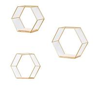 Giwnhvx Cornice Galleggiante Esagonale Decorazione Della Parete Supporto di Immagazzinaggio Parete Jiazi Decorazione Arte