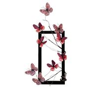 Giwnhvx Cornice portafoto a forma di e fiore artificiale, decorazione di lusso leggera, pittura da parete fai da te