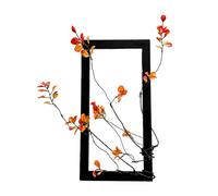 Giwnhvx Cornice portafoto a forma di e fiore artificiale, decorazioni di lusso leggere, pittura da parete fai da te, B