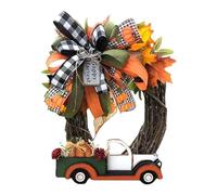 Giwnhvx Corona di Plastica per Porta D'Ingresso del Ringraziamento Autunno e Inverno Decorazione Autunno Inverno Pannello di Benvenuto Colorato