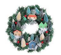Giwnhvx Corone di Natale Decorazioni natalizie 35 x 35 cm per la Porta D'Ingresso - del Villaggio di Natale - Decorazione di Vacanze per, La Parete Finestra Interna.