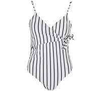 Giwnhvx Costume da Bagno Un Pezzo A Righe Monokini Nodo Legato Halter Scollo a V Donna Costume da Bagno Spiaggia Costume S