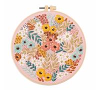 Giwnhvx Crea il tuo capolavoro floreale con kit di ricamo per principianti e fan, e fili inclusi (B)