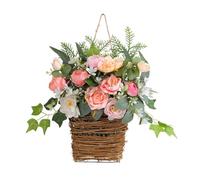 Giwnhvx Crema Hortensia Porta Appendiabiti Cesto Bacche Rose Fiori Selvatici Porta Appendiabiti Cesto Fiori Selvatici Porta Decor 1 pz + Plastica