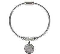 Giwnhvx Crystal Bracciale Bracciali Moneta Magnete Chiusura Con Catena Di Serpente Catene Da Sposa In Acciaio Inox 316L -Colore Acciaio