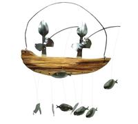 Giwnhvx Cucchiaio da pescatore artigianale scultura di pesce campanile a cucchiaio sculture di pesce campanello a decorazione giardino all'aperto