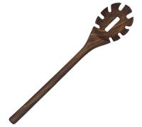 Giwnhvx Cucchiaio per spaghetti in legno di noce con manico lungo Cucchiaio per pasta in legno con denti Forchette per pasta Utensili da cucina in legno di noce