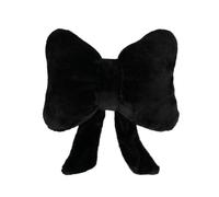 Giwnhvx Cuscino a forma di fiocco a forma di fiocco, fiocco morbido, cuscino decorativo per schienale auto nero
