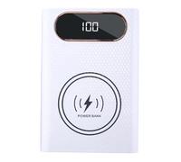 Giwnhvx Custodia per batteria di ricarica 4x21700 con ricarica senza 15 W, scatola staccabile di ricarica 22.5 W QC4/QC3.0/QC2.0 con display LCD, custodia per batteria fai da te per la banca di potere