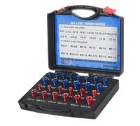 Giwnhvx Dado e bullone - 26 pezzi (35,5 cm e 12 metrico), set di calibri di misura dei bulloni