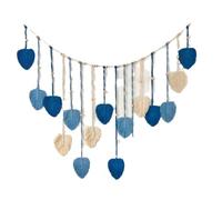Giwnhvx Decorazione da parete in macramè con foglie intrecciate, arazzo da parete realizzato a mano, decorazione per la casa per camera da letto soggiorno C