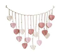 Giwnhvx Decorazione da parete in macramé con foglie tessute, arazzo da parete in tessuto a mano, decorazione per camera da letto, soggiorno a A