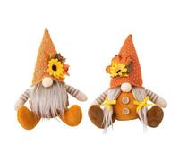 Giwnhvx Decorazione del Ringraziamento Stagione Raccolti Foglia Di Acero di Paglia Bambola Rudolf Gambe Corte Bambola Nano Gobelin