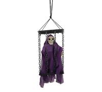 Giwnhvx Decorazione Esterna di Halloween Scheletro Fantasma Ornamento Animato con Occhi Illuminati Ridere Spaventoso Halloween Appeso B