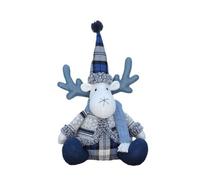 Giwnhvx Decorazione per albero di Natale, decorazione a punta, cervo a bocca lunga, decorazioni per finestre di Natale, 25 x 38 cm, facile da usare