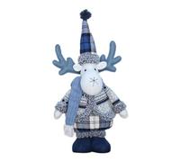 Giwnhvx Decorazione per albero di Natale, decorazione a punta, cervo a bocca lunga, decorazioni per finestre di Natale, 25 x 46 cm, facile da usare
